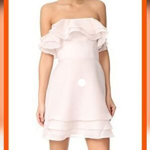 Keepsake The Label Women's Oyster Pink Float Mini Strapless Dress M